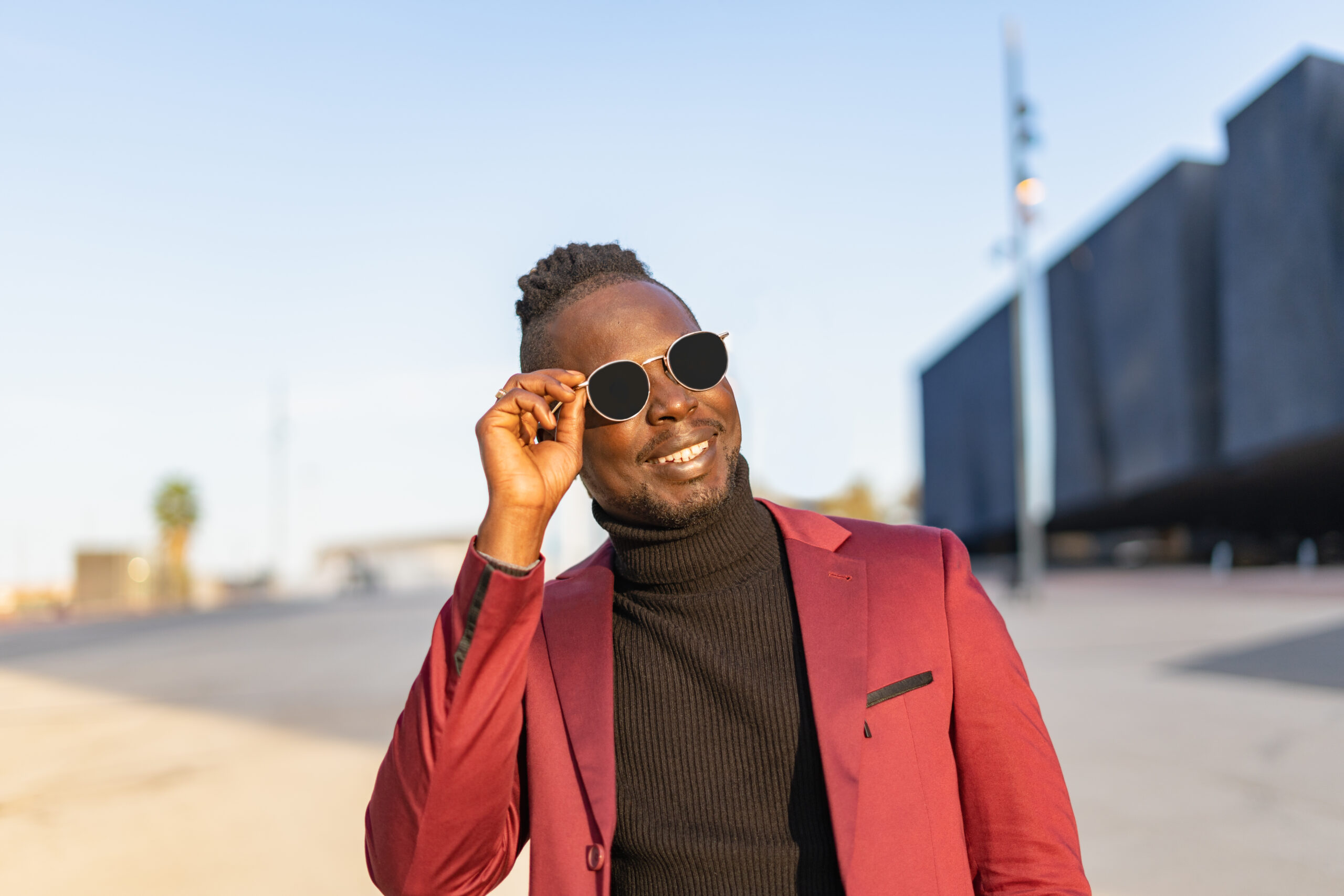 Portrait of smiling african american entrepreneur